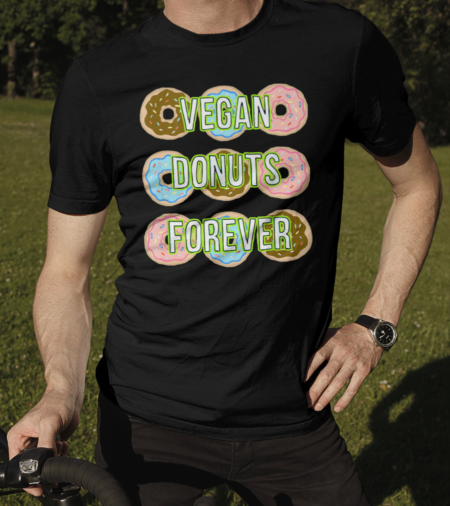 Vegan Donuts Forever Sprinkles Doughnut T-Shirt