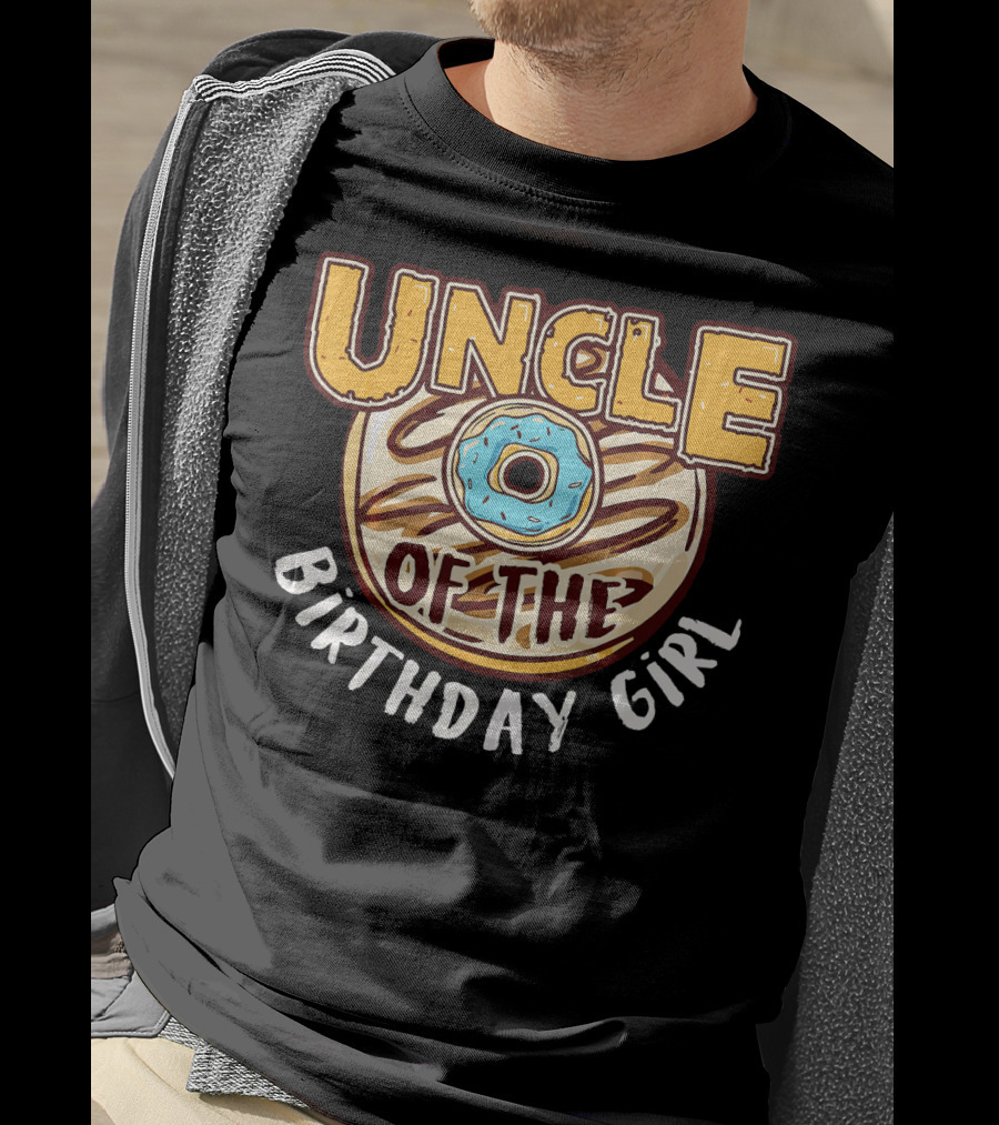 Uncle Of The Birthday Girl Donut T-Shirt