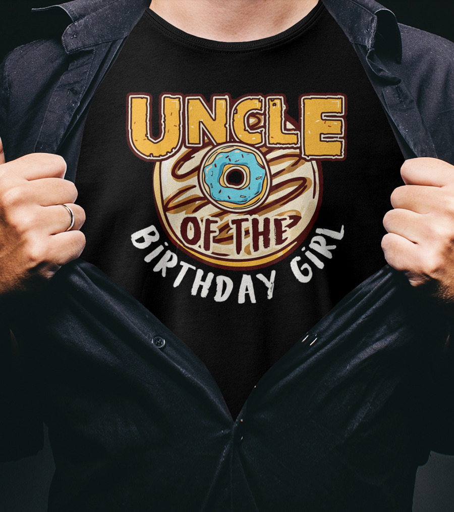 Uncle Of The Birthday Girl Donut T-Shirt