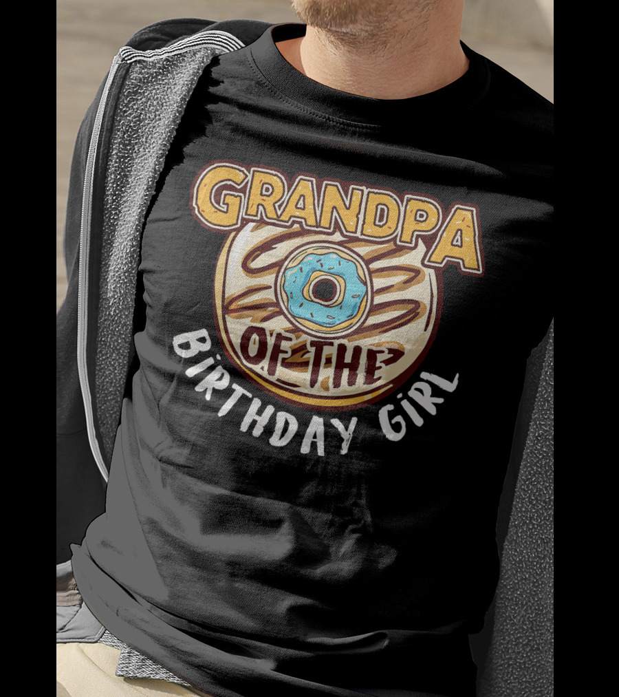 Grandpa Of The Birthday Girl Donut T-Shirt