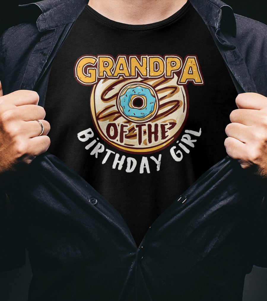 Grandpa Of The Birthday Girl Donut T-Shirt