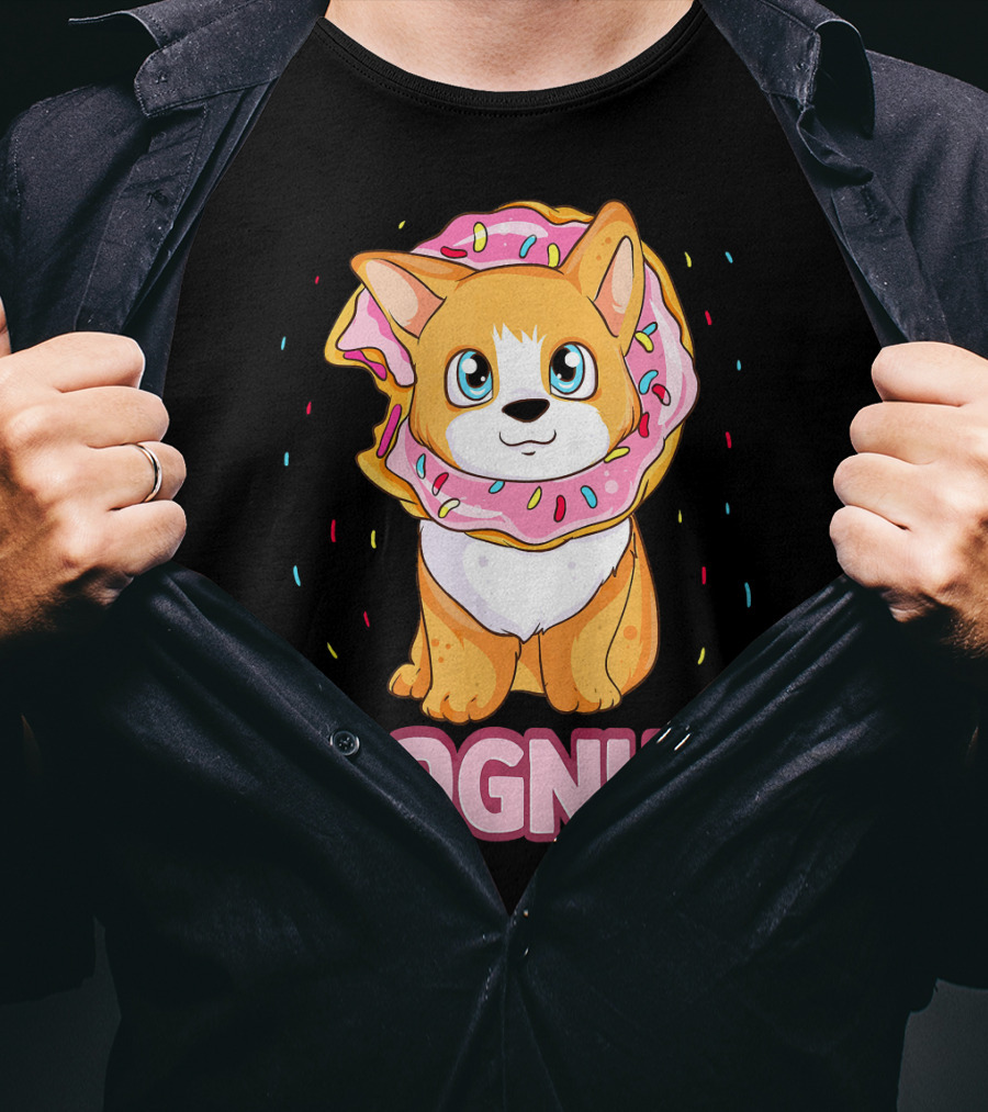 Dognut Cute Funny Dog Donut Pun Adorab With Sprinkles T-Shirt