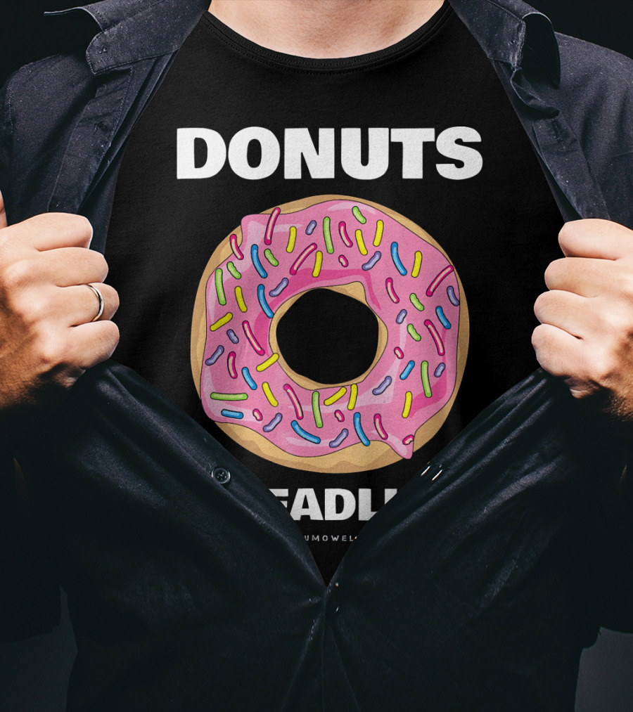 DONUTS And DEADLIFTS Funny Gym Lumowell T-Shirt