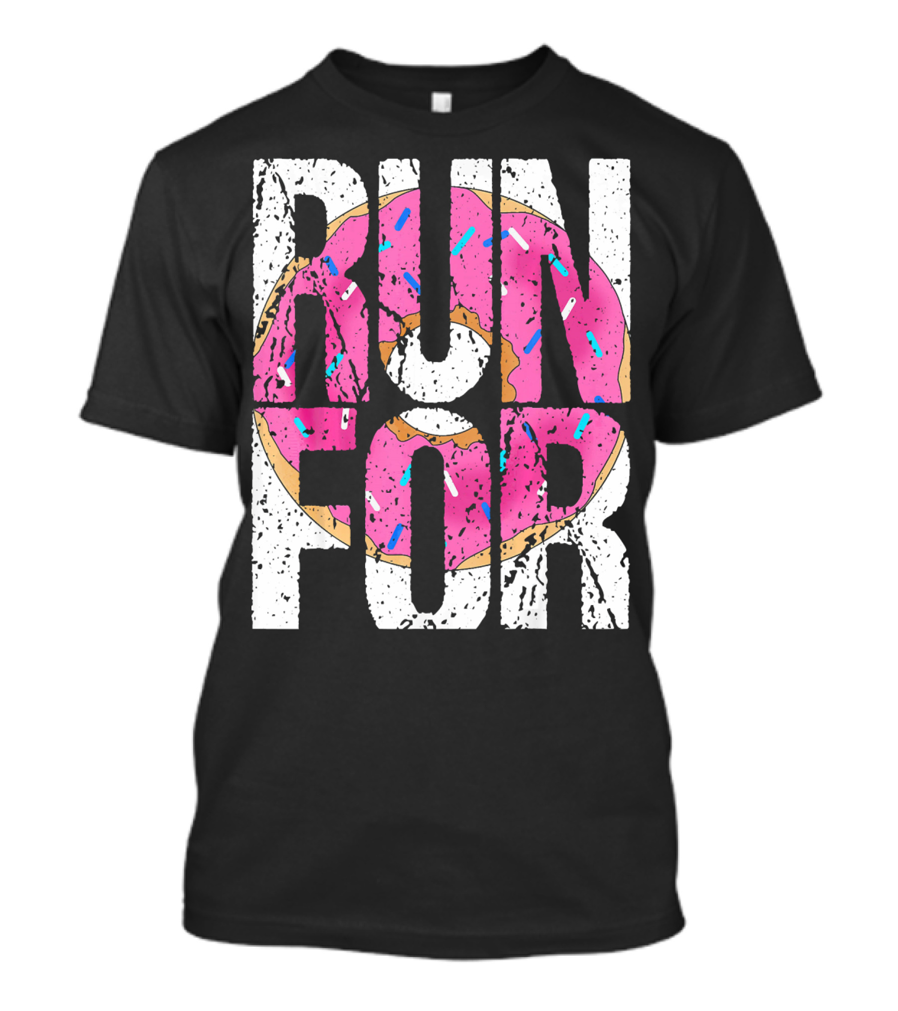 Funny Marathon Run For Donut Running Workout T-Shirt