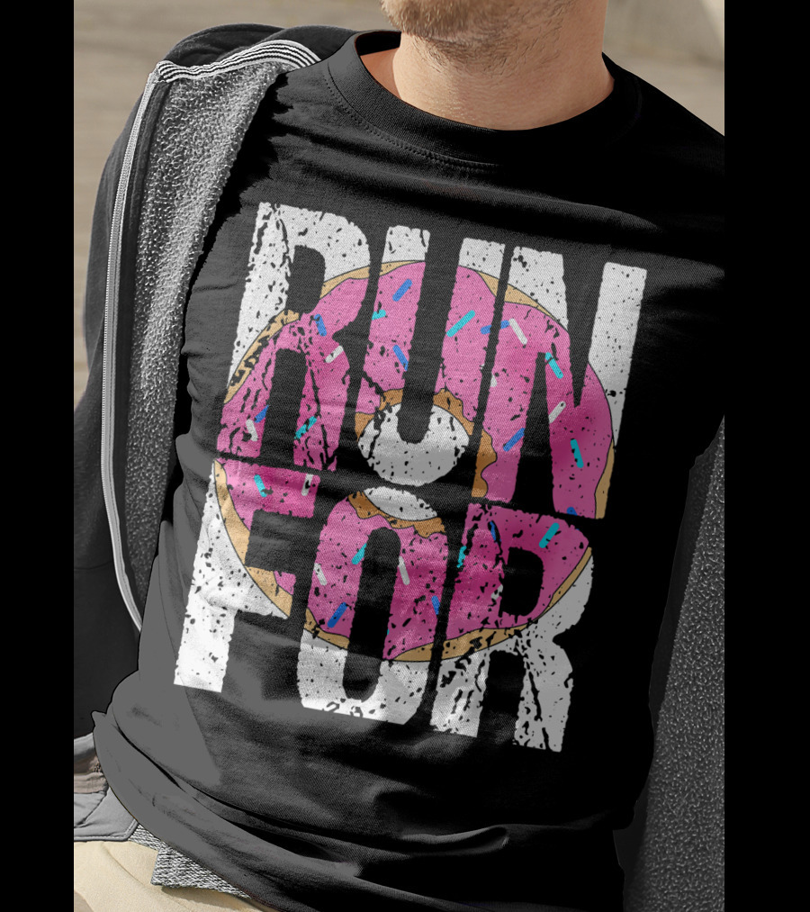 Funny Marathon Run For Donut Running Workout T-Shirt