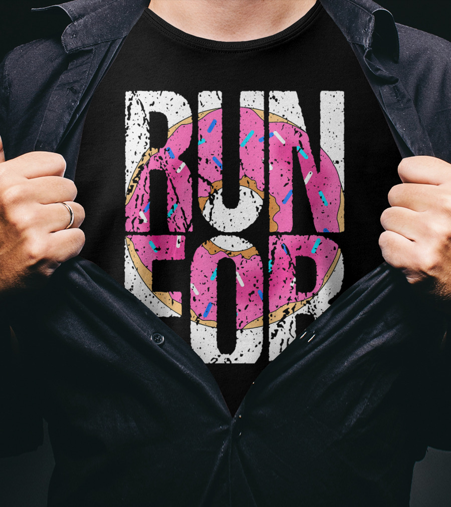 Funny Marathon Run For Donut Running Workout T-Shirt