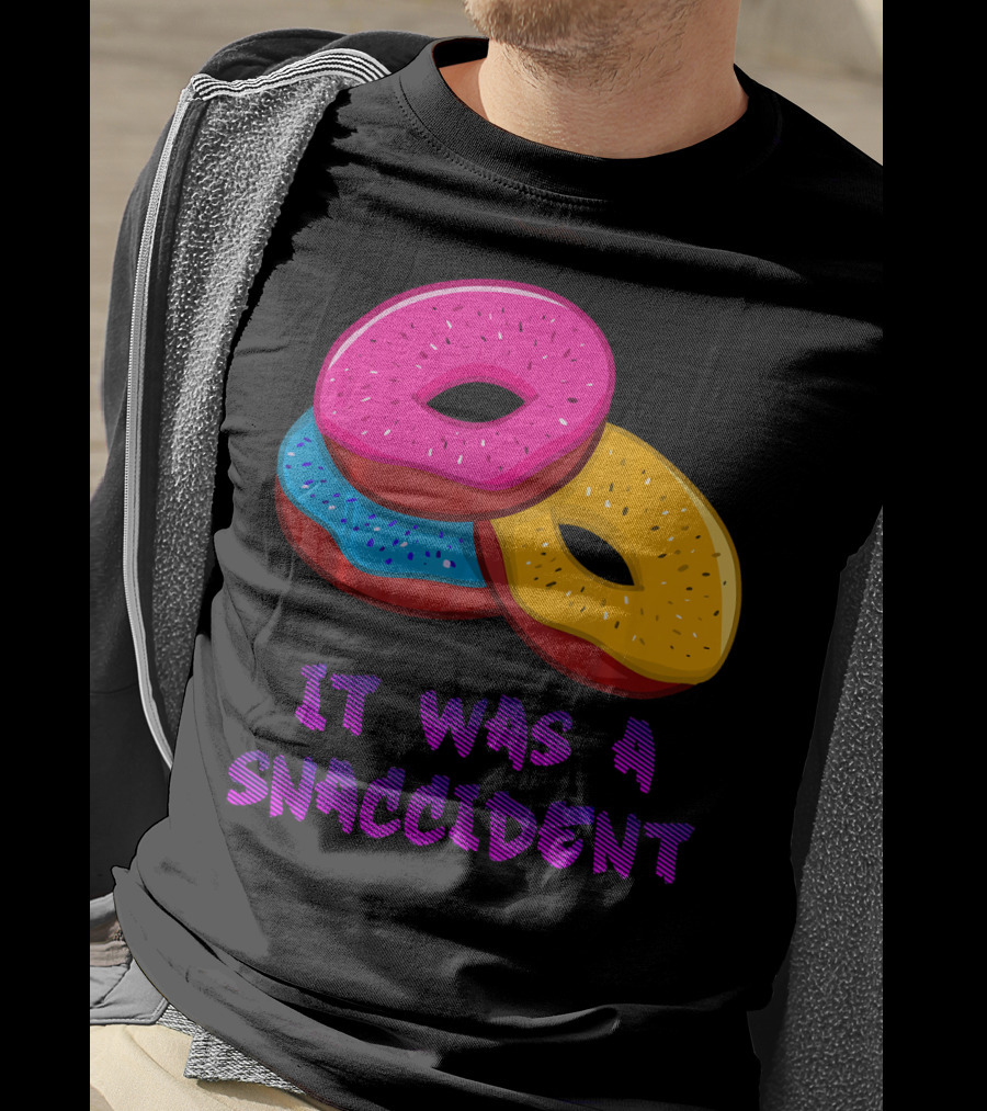 It Was A Snaccident Donut Trio Fun T-Shirt