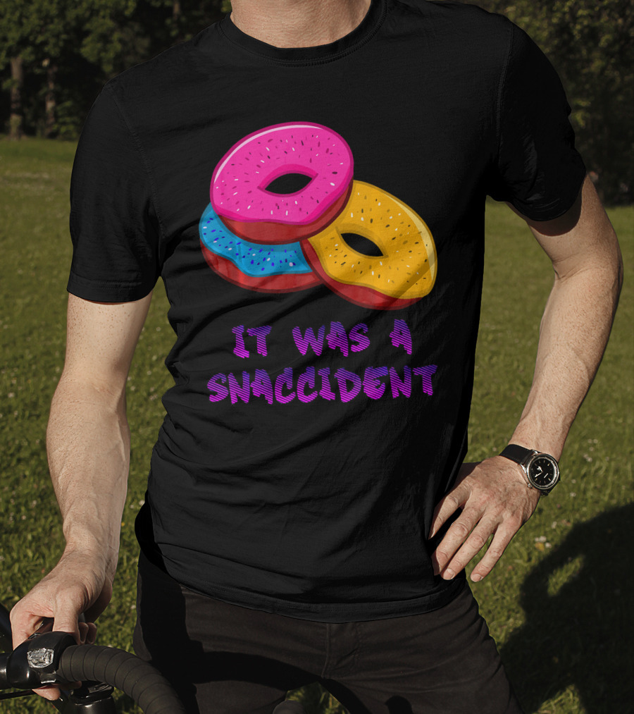 It Was A Snaccident Donut Trio Fun T-Shirt