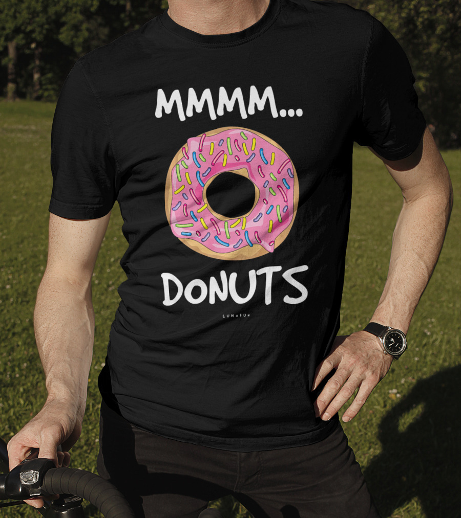 MMM DONUTS Cute And Funny Pink Sprinkles T-Shirt