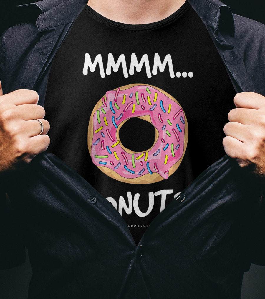 MMM DONUTS Cute And Funny Pink Sprinkles T-Shirt