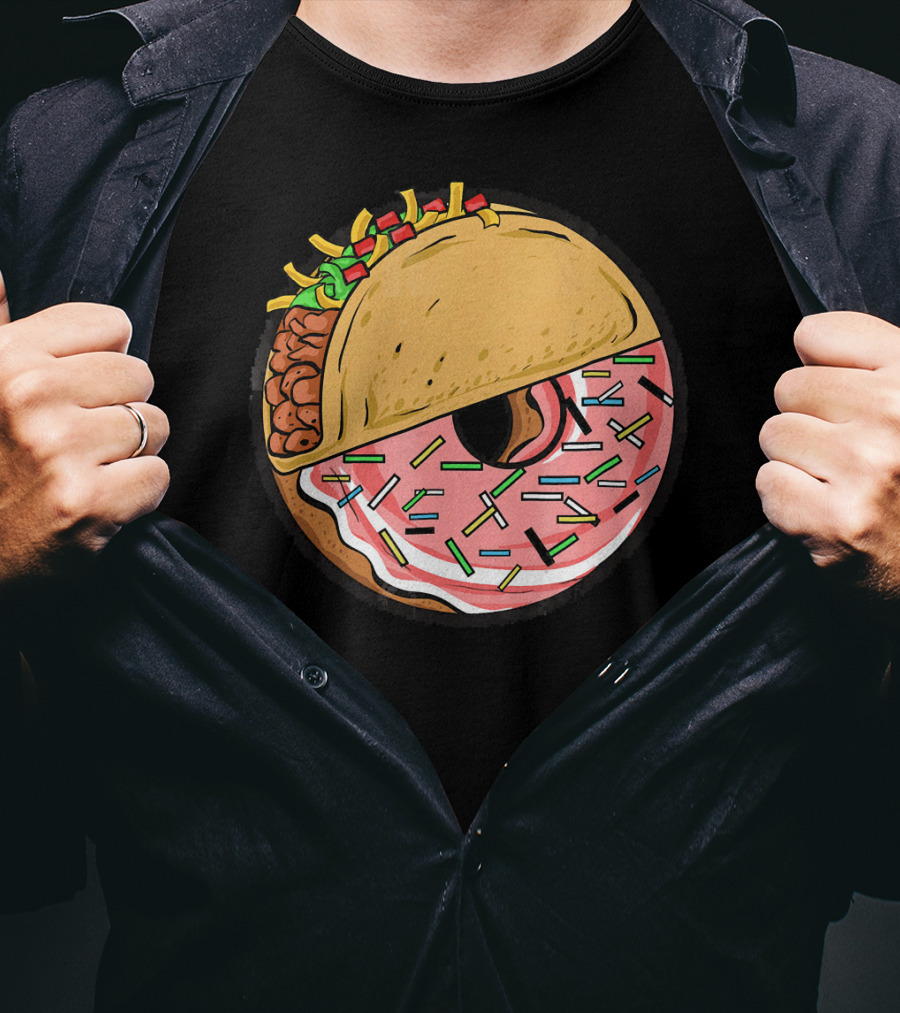 Taco And Donut Fusion Delight With Sprinkles T-Shirt