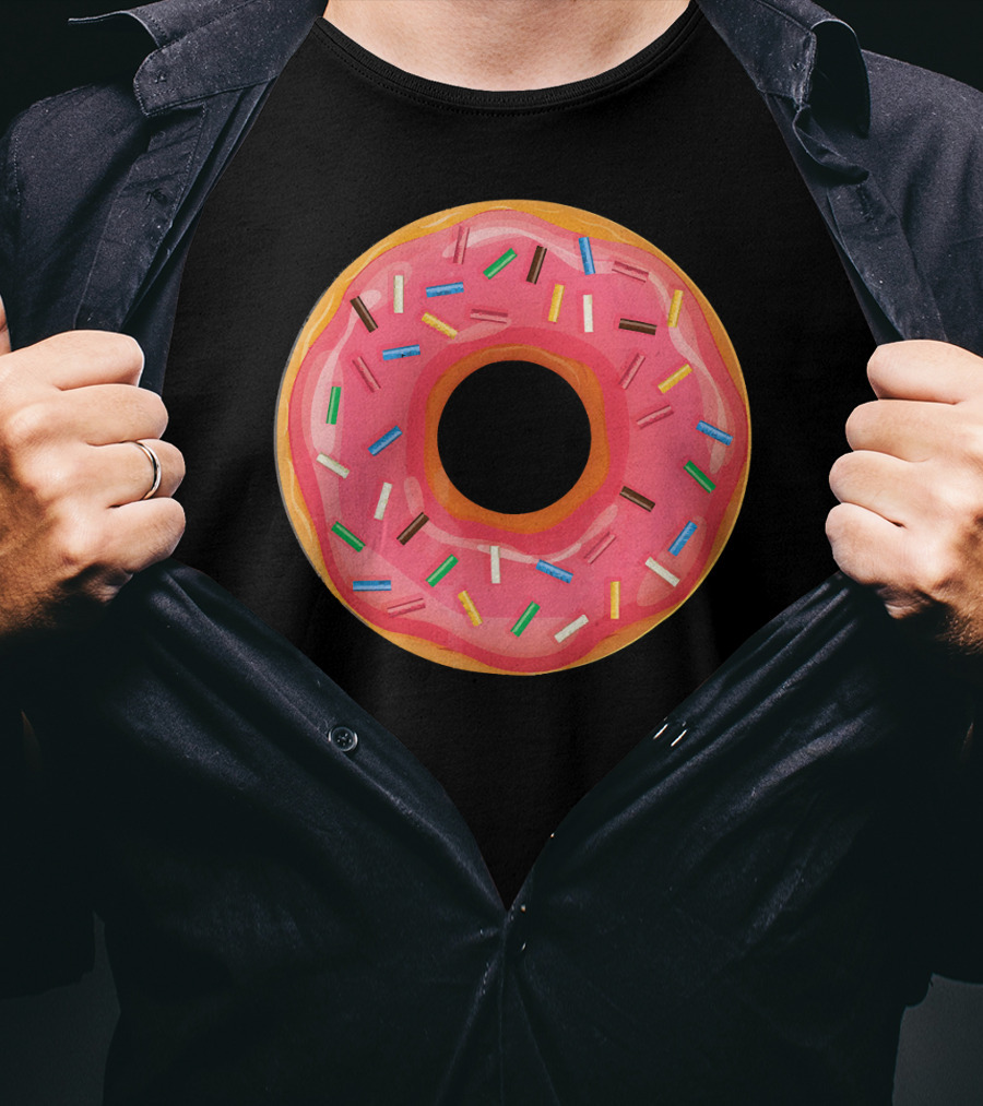 Simple Colorful Sprinkle Donut T-Shirt