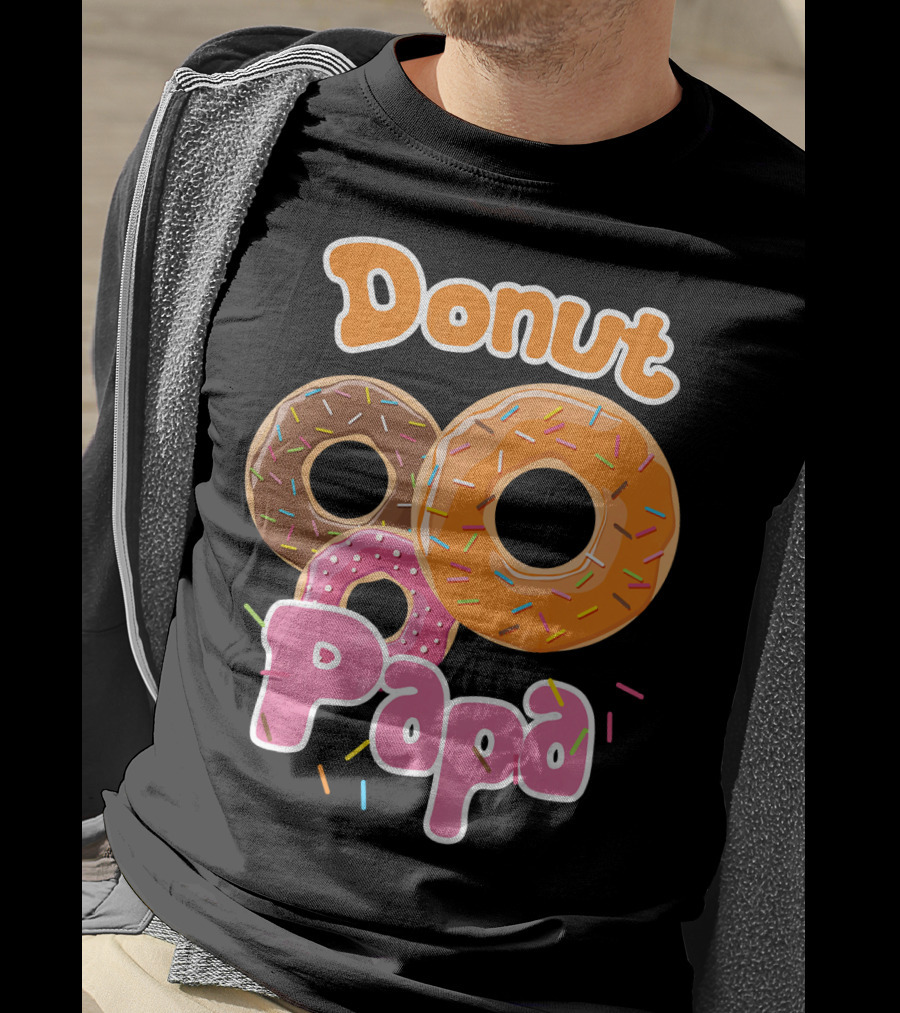 Donut Papa Fun Colorful Sprinkles T-Shirt