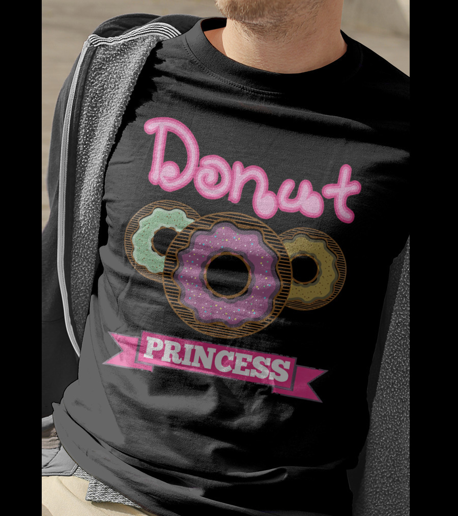 Donut Princess Pink Banner With Colorful Donuts T-Shirt