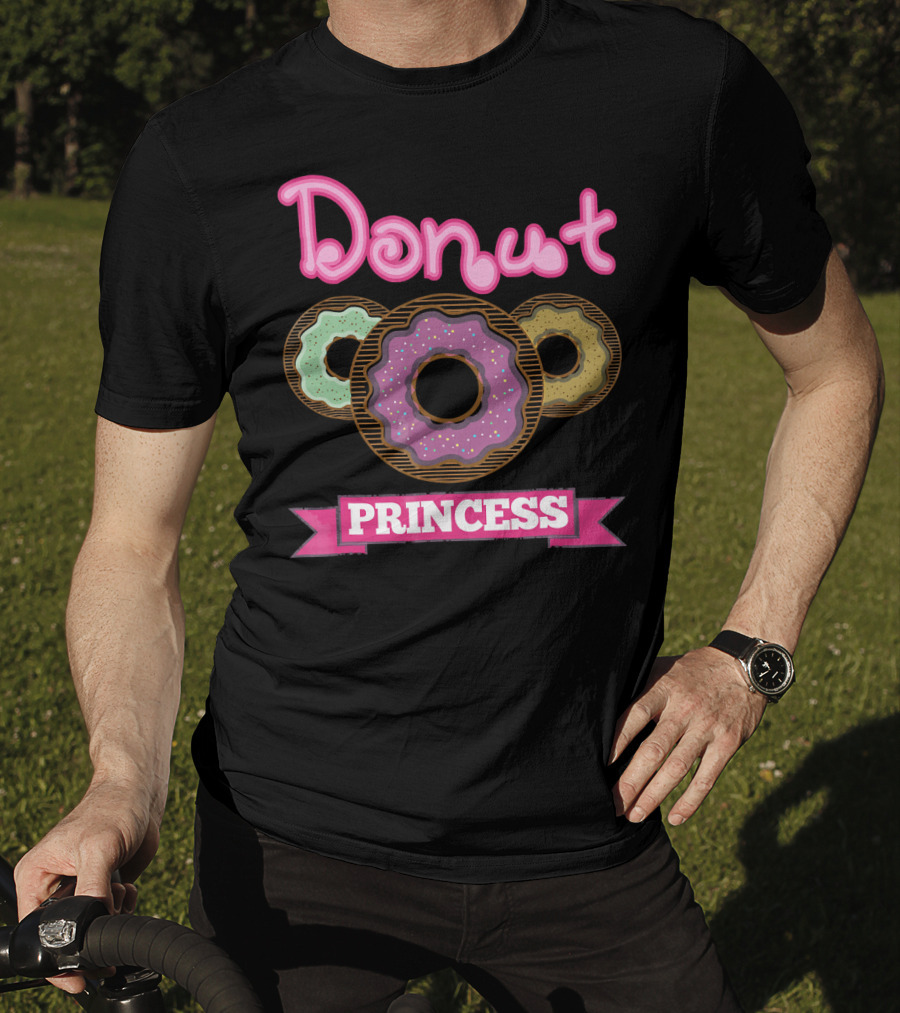 Donut Princess Pink Banner With Colorful Donuts T-Shirt