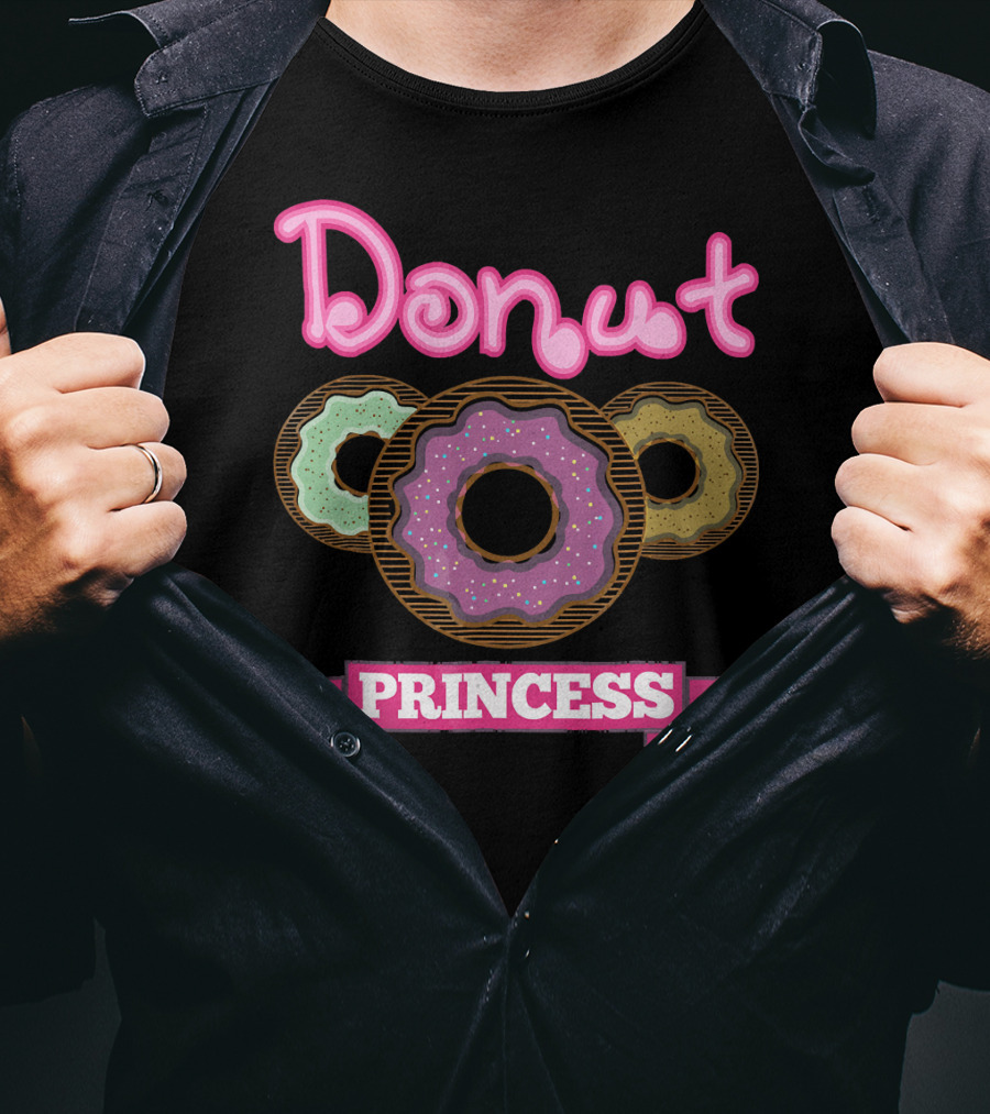 Donut Princess Pink Banner With Colorful Donuts T-Shirt