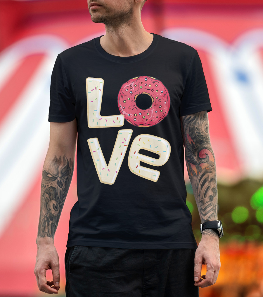 Funny I Love Bagel Donuts Sprinkled Love T-Shirt