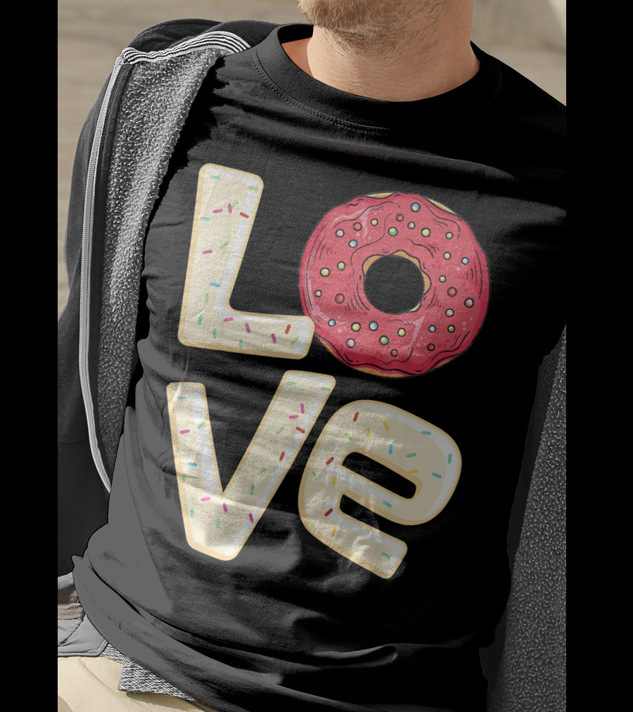 Funny I Love Bagel Donuts Sprinkled Love T-Shirt