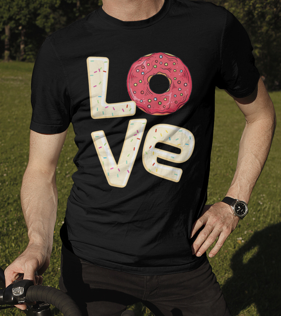 Funny I Love Bagel Donuts Sprinkled Love T-Shirt
