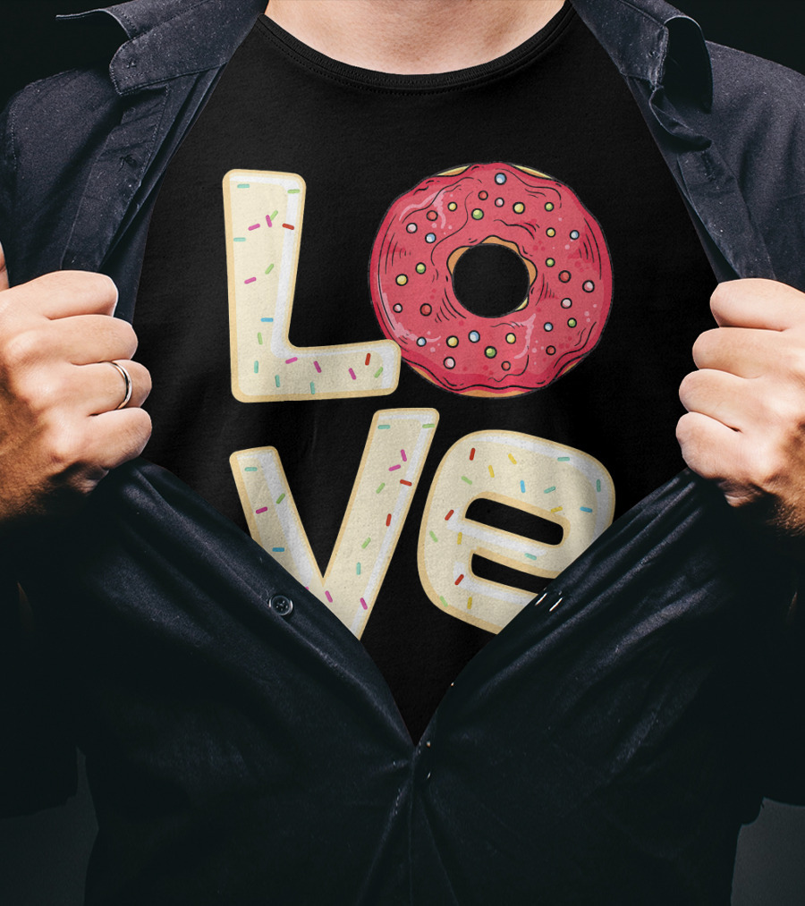 Funny I Love Bagel Donuts Sprinkled Love T-Shirt