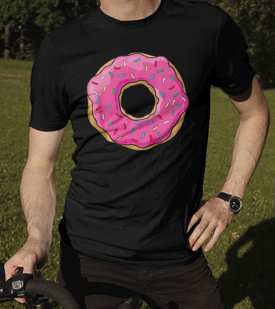 Big Pink Sprinkled Donut Iconic Sweet Treat T-Shirt