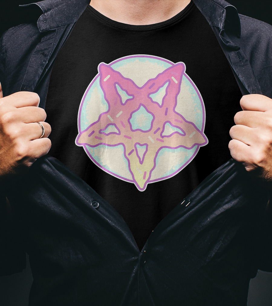 Pastel Goth Vaporwave Pentagram Satan Do Pastel Star T-Shirt