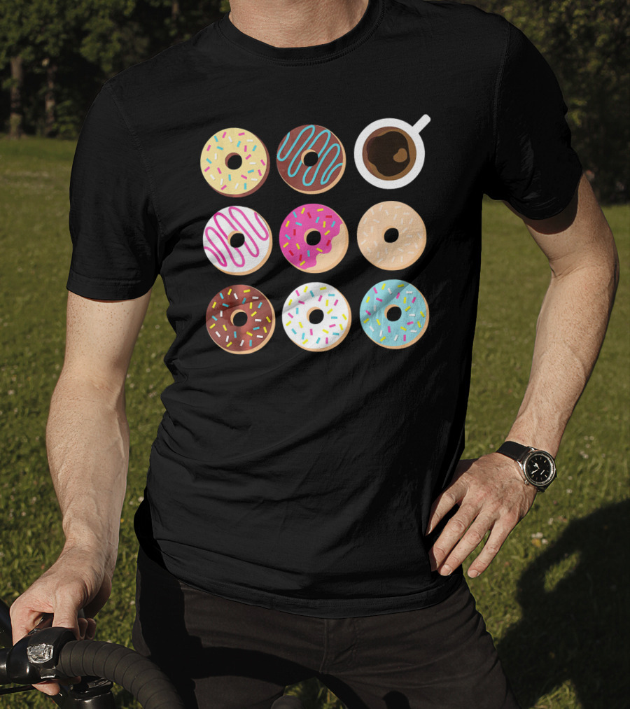 Wake Up To Donuts And Coffee With Sprinkles And Icing T-Shirt