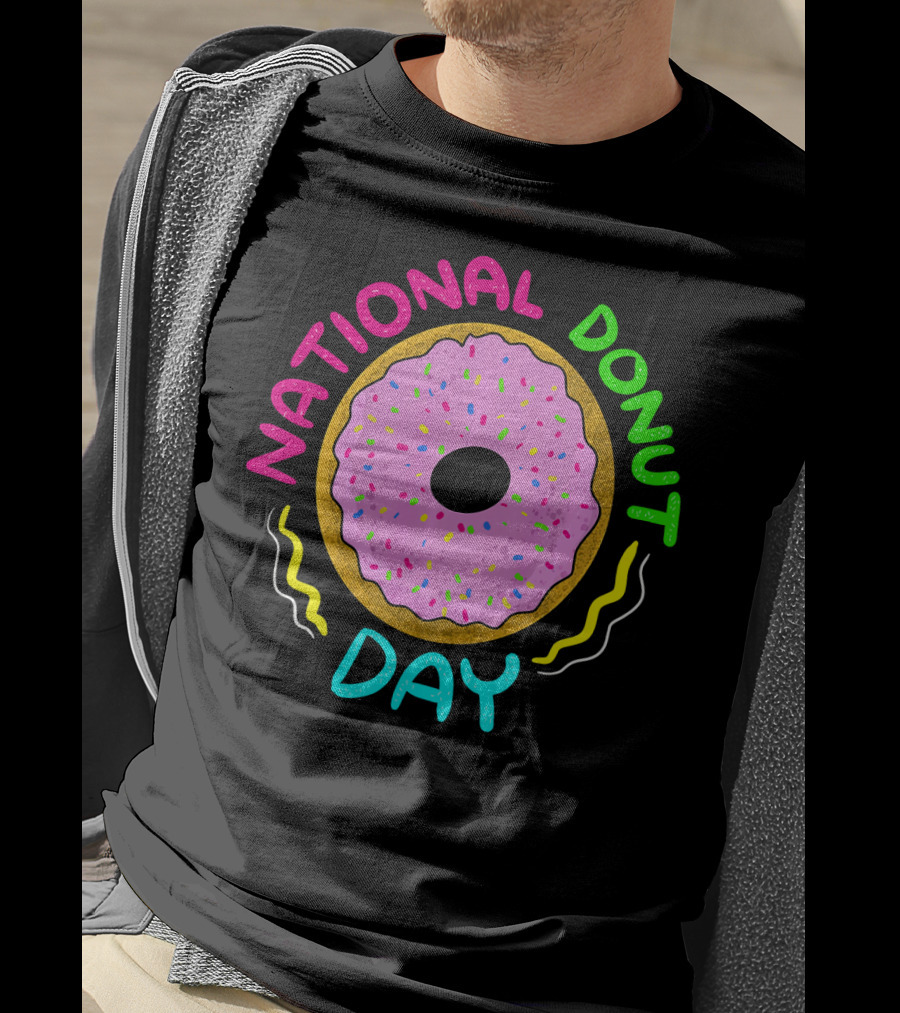 National Donut Day Cool Sweet Tooth Party Celebration With Sprinkles T-Shirt