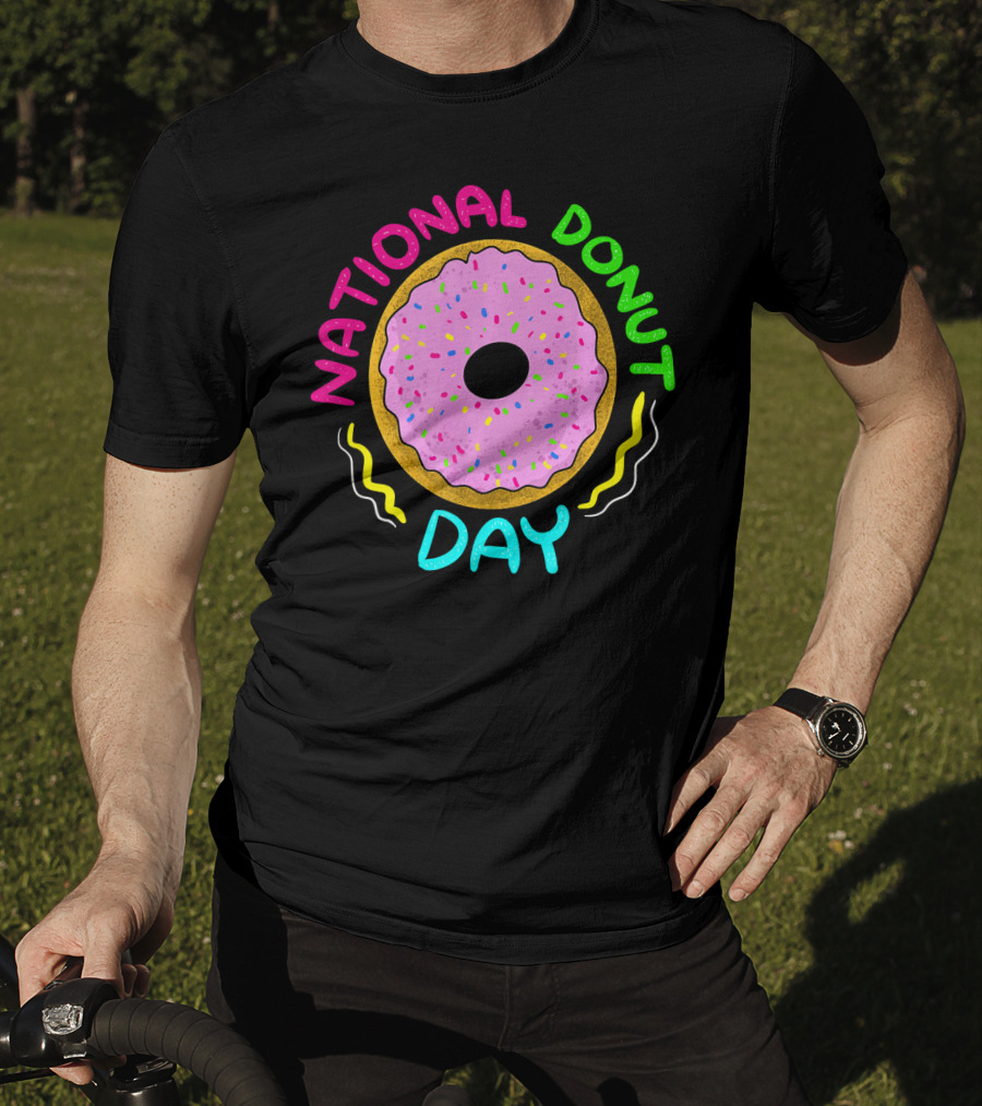 National Donut Day Cool Sweet Tooth Party Celebration With Sprinkles T-Shirt