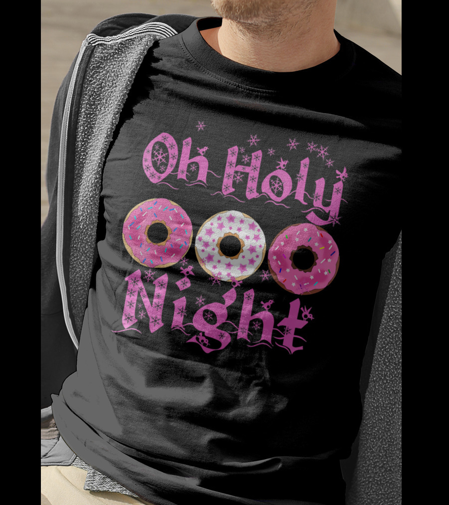 Oh Holy Night Donut Starry Pink Trio T-Shirt