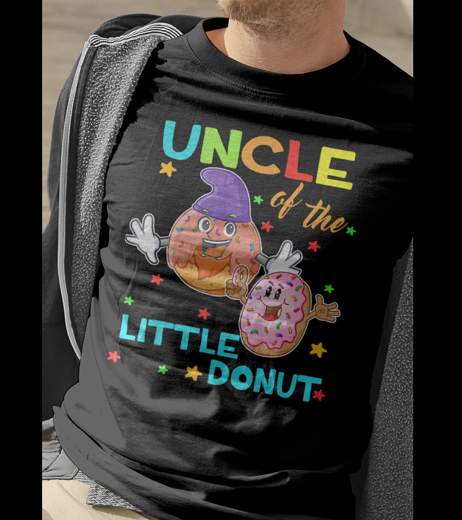 UNCLE Of The Little Donut Colorful Cartoon Birthday T-Shirt