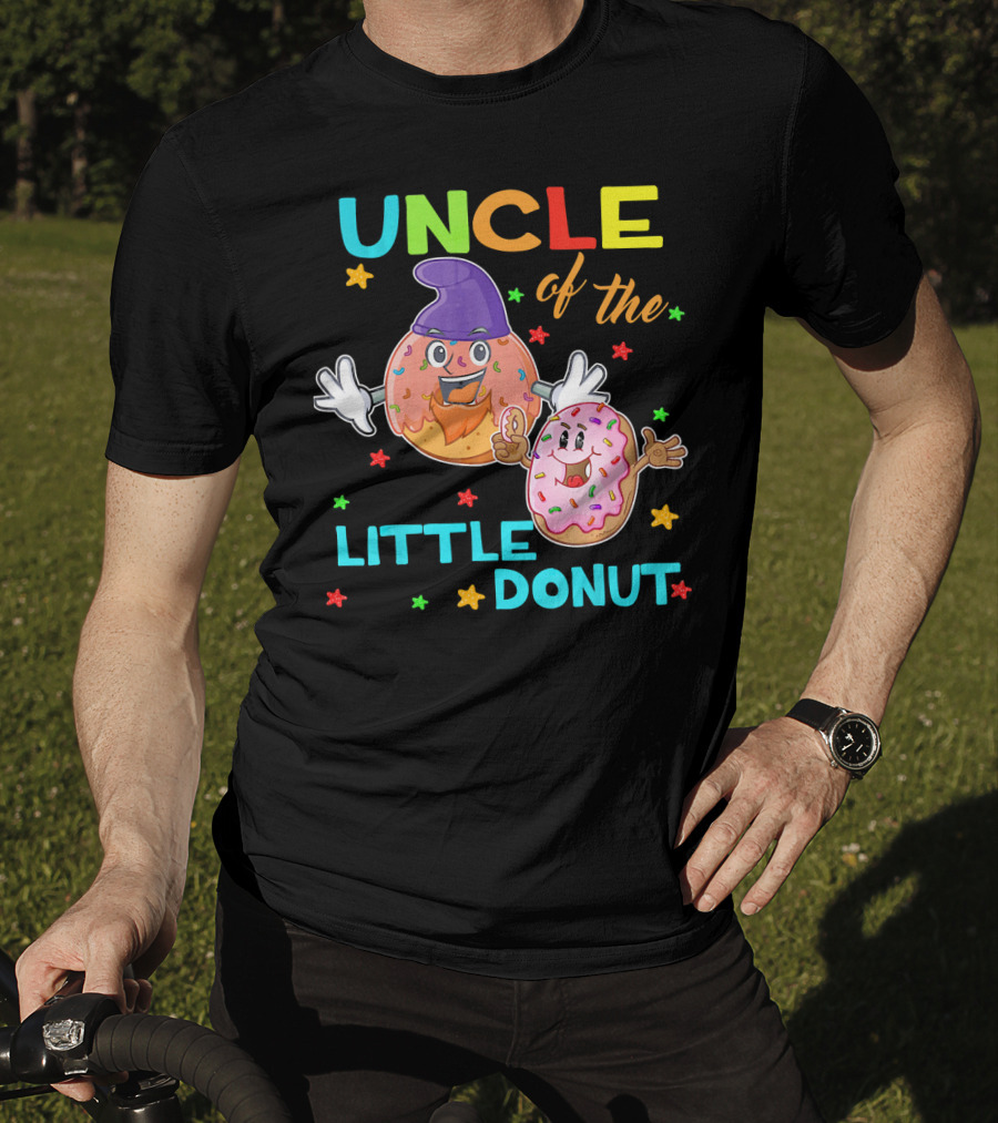 UNCLE Of The Little Donut Colorful Cartoon Birthday T-Shirt