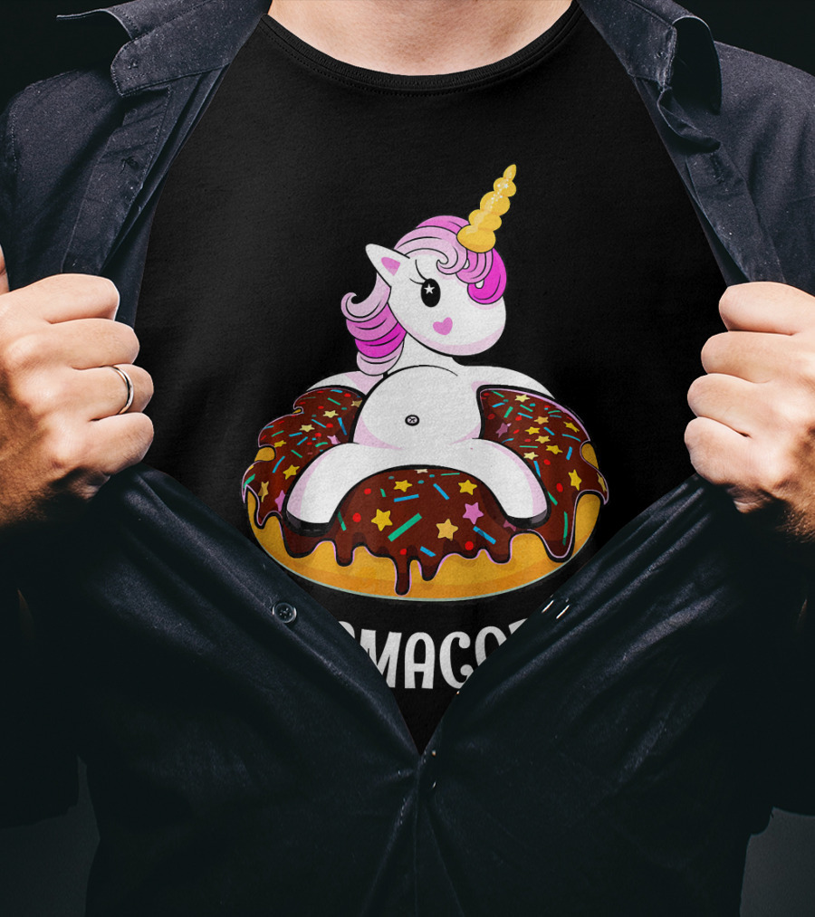 Mamacorn Unicorn Donut With Sprinkles And Stars T-Shirt