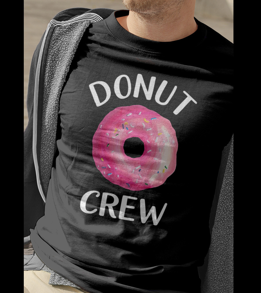 Donut Crew Pink Sprinkled Doughnut T-Shirt