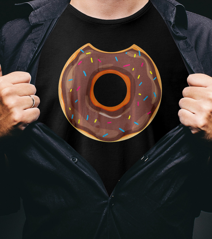 Cool Donut Halloween Chocolate Doughnut With Sprinkles T-Shirt