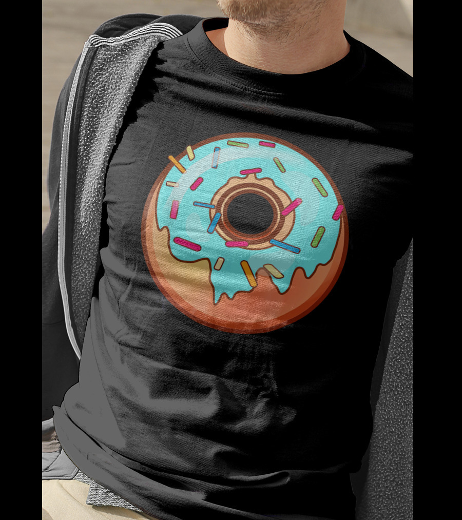 Humorous Mega Donut With Colorful Sprinkles T-Shirt