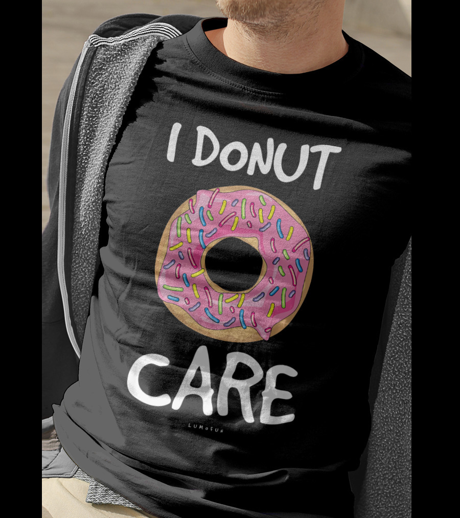 Funny Donut I Donut Care Pink Frosted Sprinkles Lumolun T-Shirt
