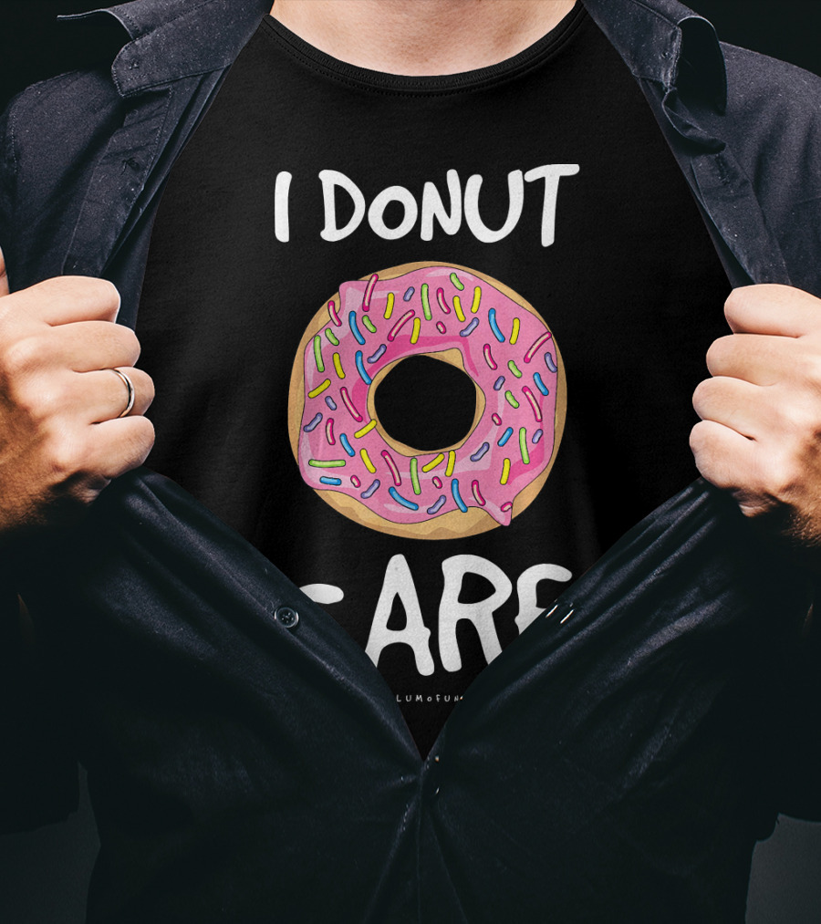 Funny Donut I Donut Care Pink Frosted Sprinkles Lumolun T-Shirt