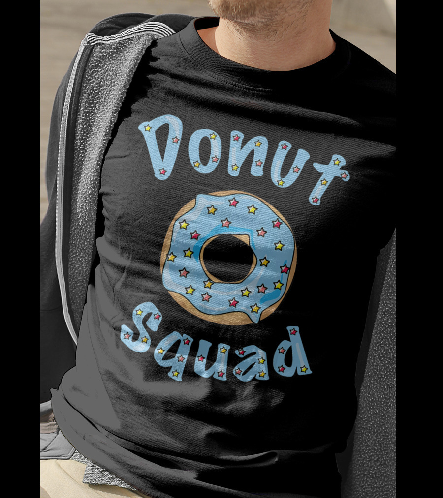 Donut Squad Blue Starry Frosted Cute Foodie Lover T-Shirt