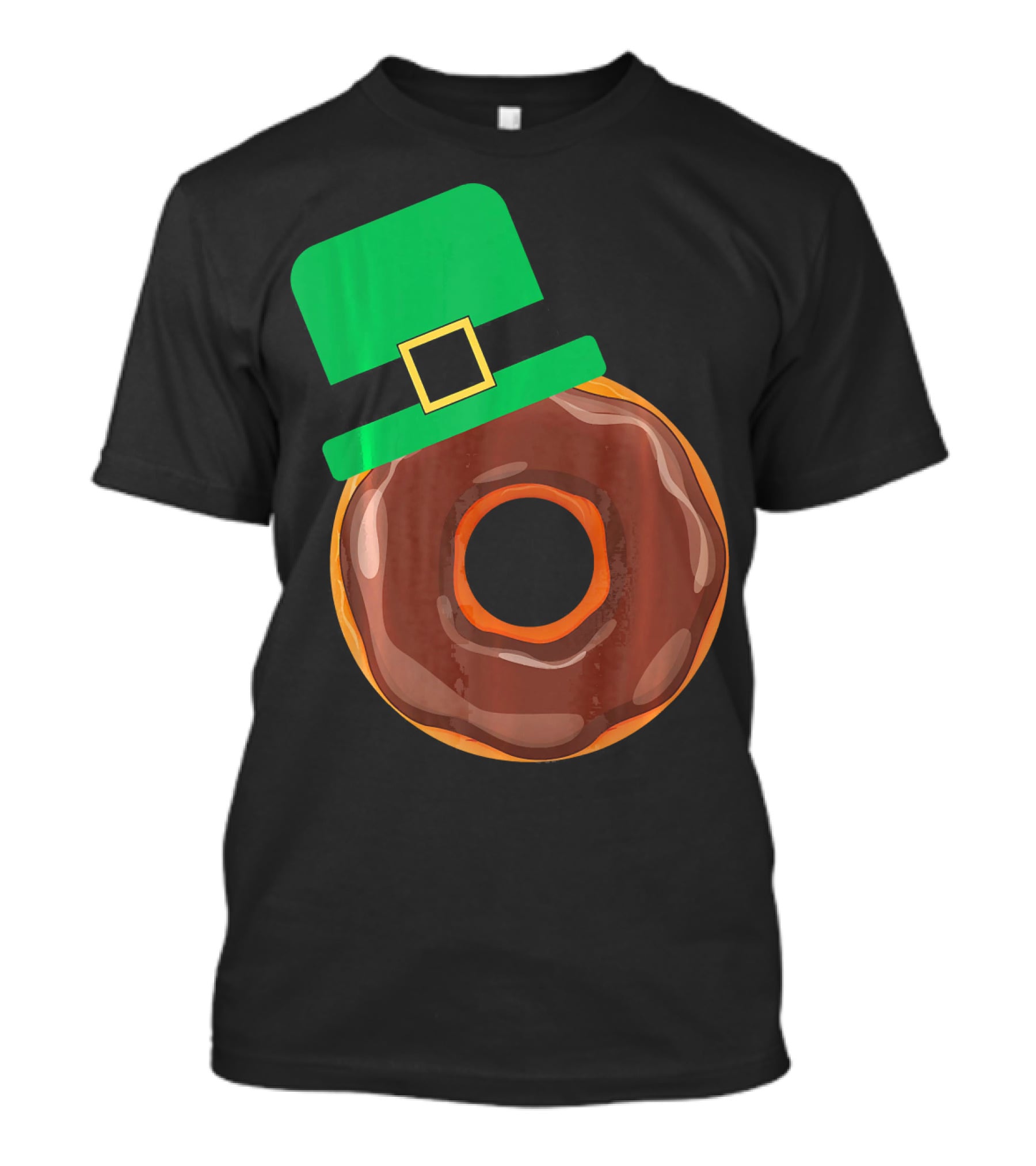 Chocolate Donut With Green Hat T-Shirt