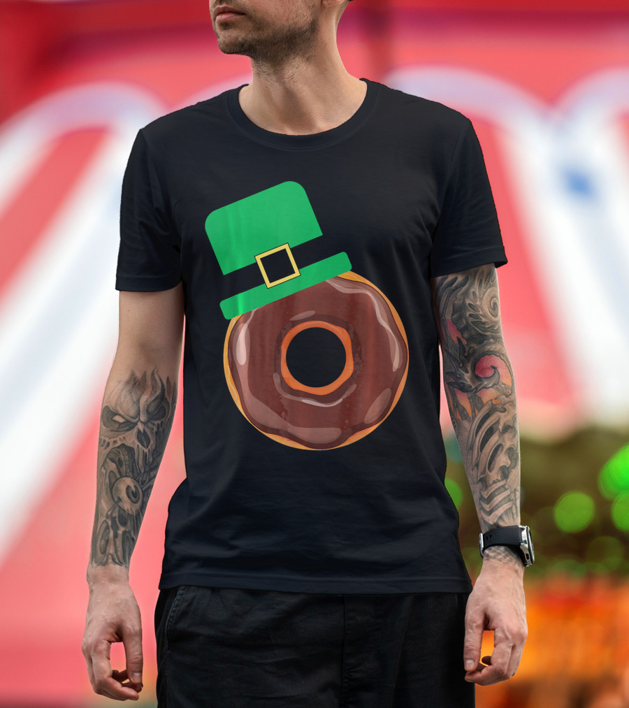 Chocolate Donut with Green Hat T-Shirt