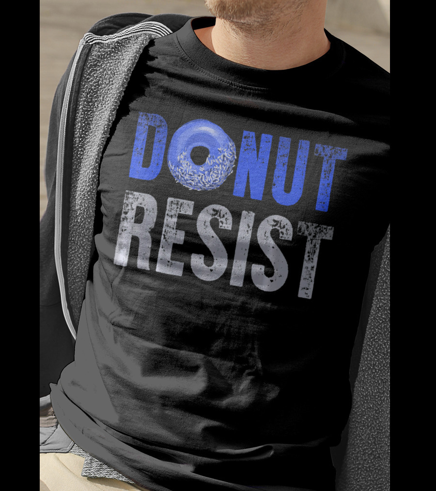 Police Officer Thin Blue Line Donut Resist T-Shirt