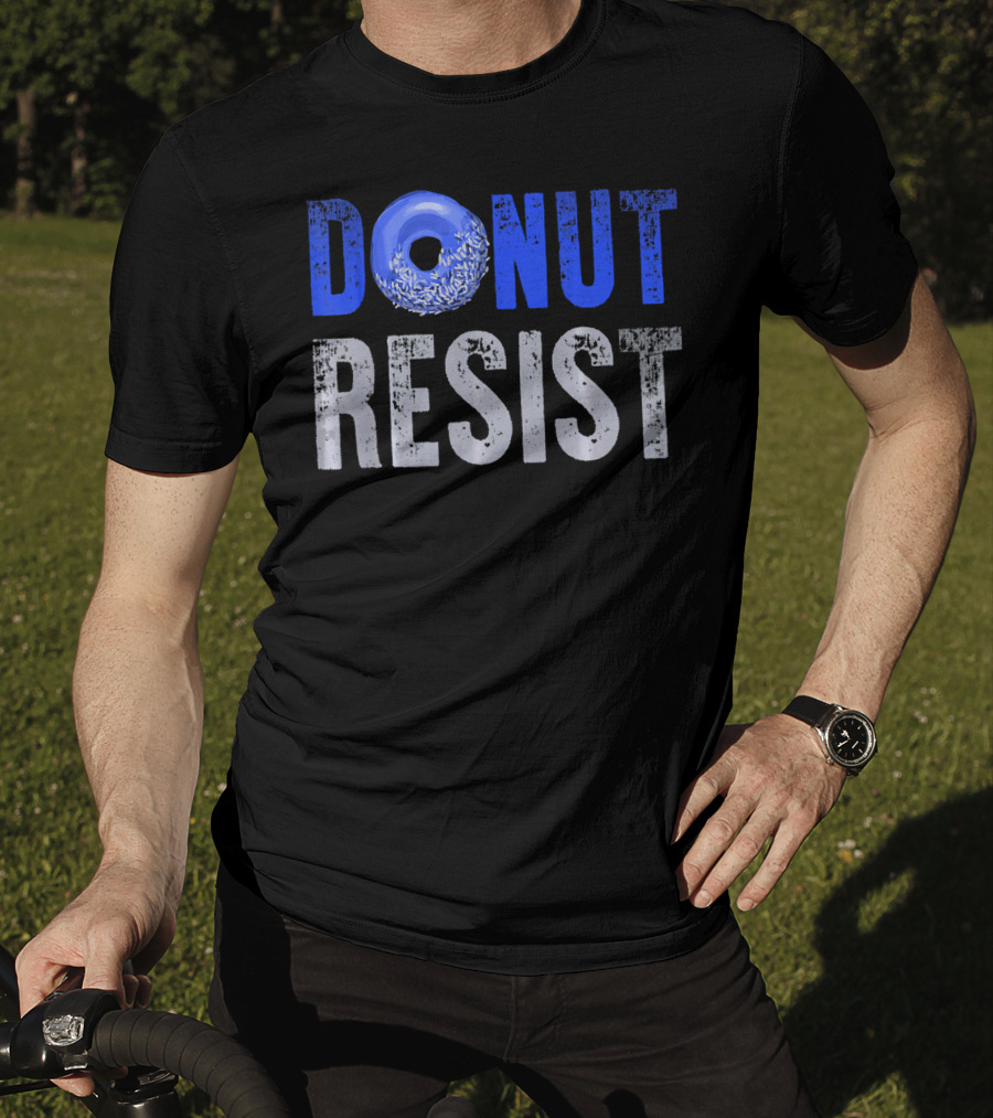 Police Officer Thin Blue Line Donut Resist T-Shirt