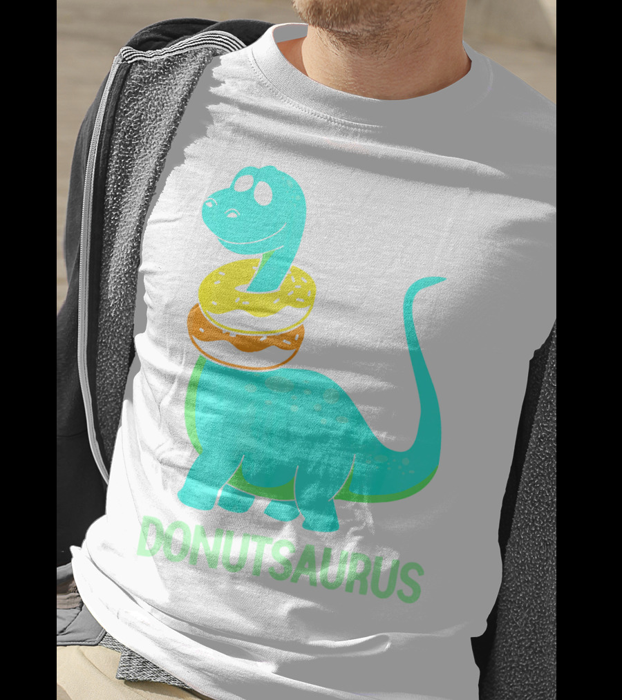 Brachiosaurus Donut Donutsaurus Cute Dinosaur With Treats T-Shirt