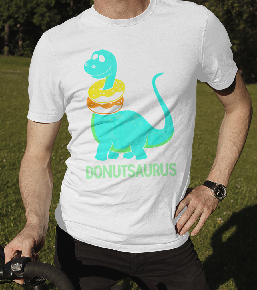 Brachiosaurus Donut Donutsaurus Cute Dinosaur With Treats T-Shirt
