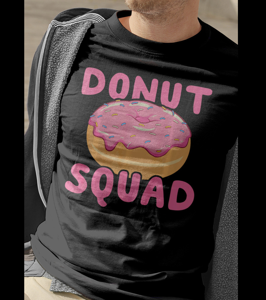 Donut Squad Pink Frosted Sprinkles Treat Enthusiasts T-Shirt