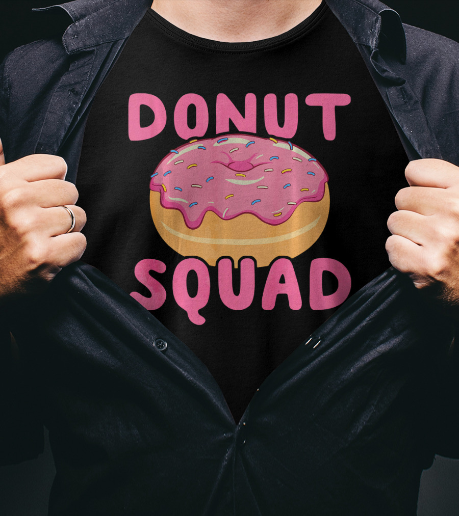 Donut Squad Pink Frosted Sprinkles Treat Enthusiasts T-Shirt