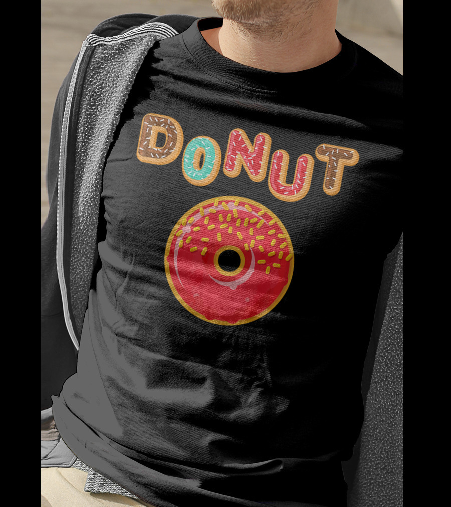 Donut Glazed And Sprinkled Funny Cartoon DoNut T-Shirt