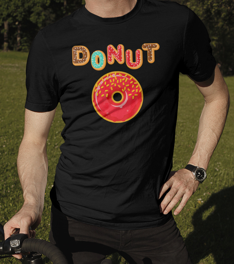 Donut Glazed And Sprinkled Funny Cartoon DoNut T-Shirt