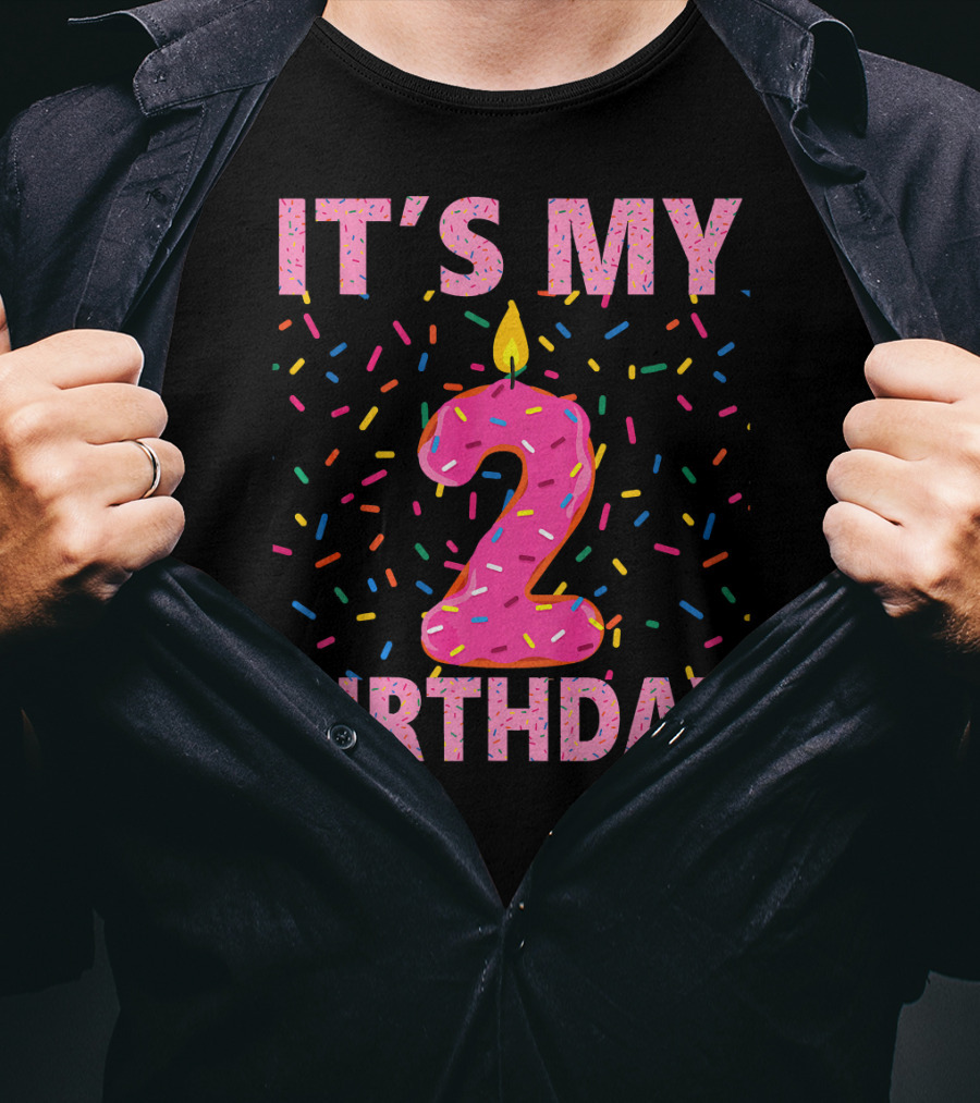 It's My 2 Birthday Kids Sweet Donut T-Shirt
